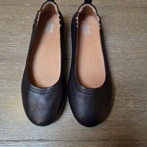 Fitflop Black Leather Flats